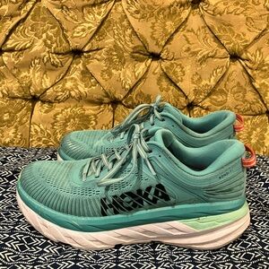 Hoka One One Women's Bondi 7 Teal Aqua Running Shoes